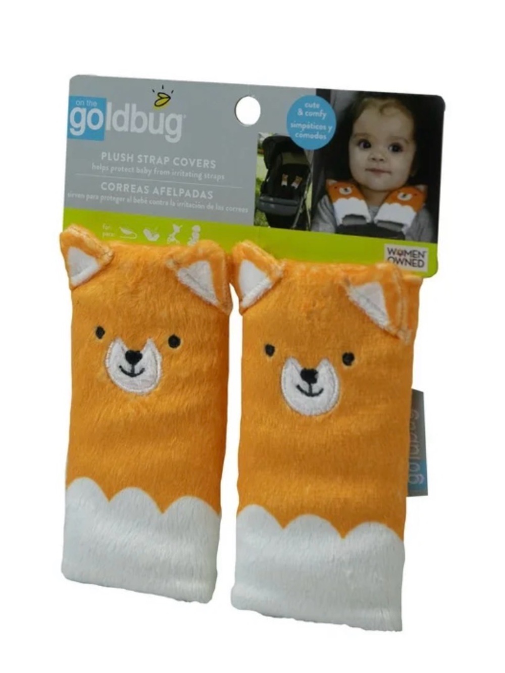 Adorable Goldbug Orange Fox Plush Strap Covers for Kids